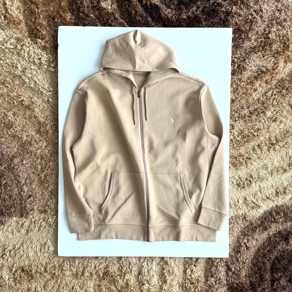 Polo Ralph Lauren Beige Zip-Up Hoodie